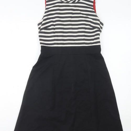 Principles by Ben De Lisi Women’s Black Striped Size 10 A-Line Dress