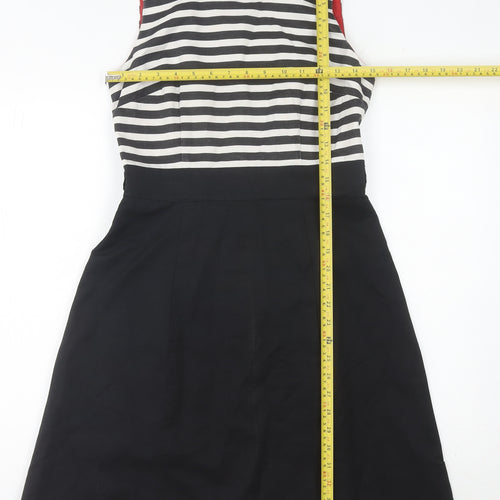 Principles by Ben De Lisi Women’s Black Striped Size 10 A-Line Dress