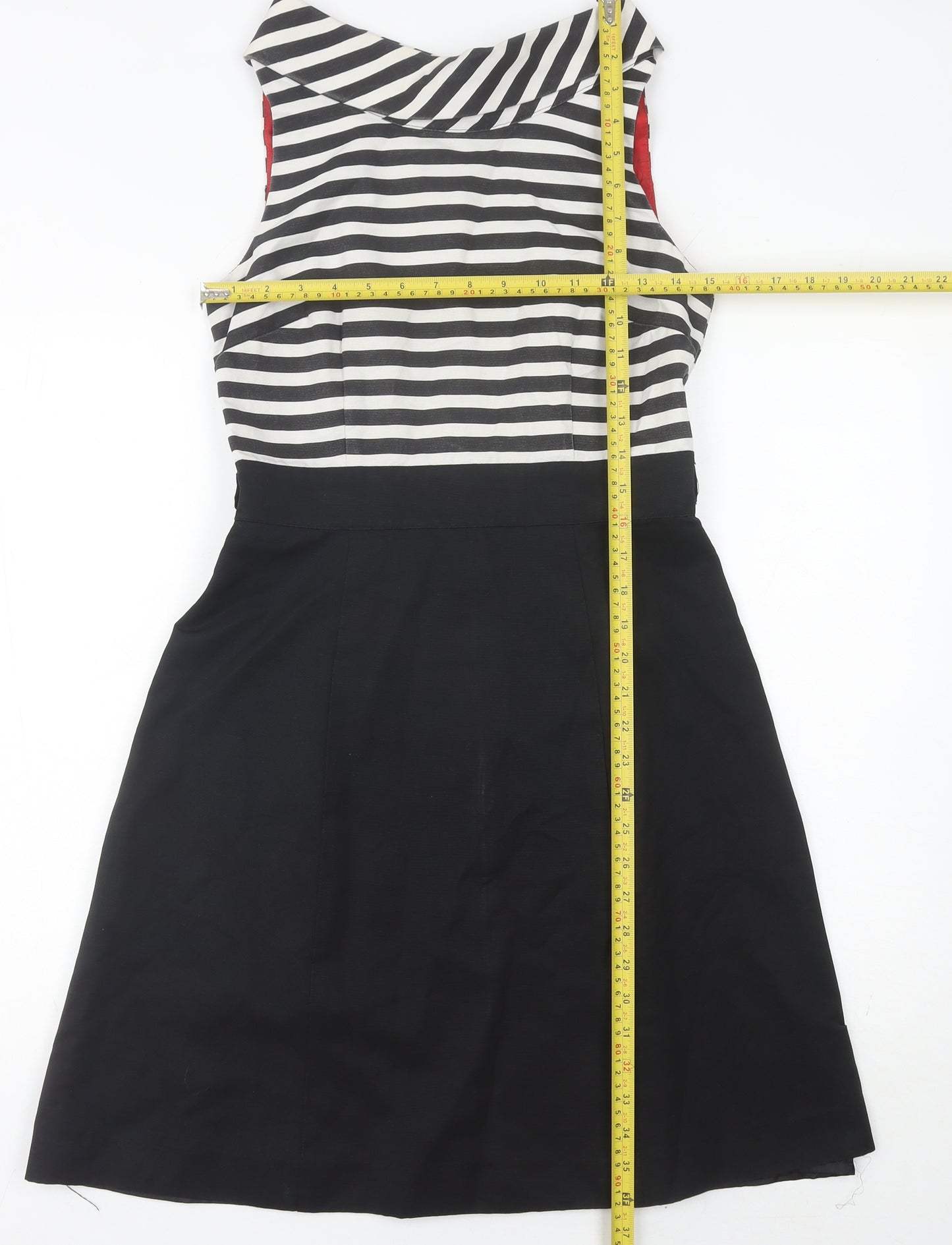 Principles by Ben De Lisi Women’s Black Striped Size 10 A-Line Dress