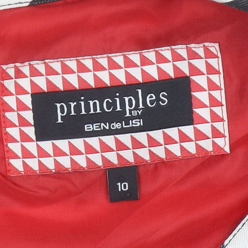 Principles by Ben De Lisi Women’s Black Striped Size 10 A-Line Dress