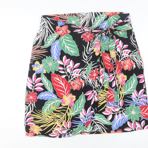 Cynthia Rowley Women’s Multicoloured Tropical Floral Wrap Skirt M