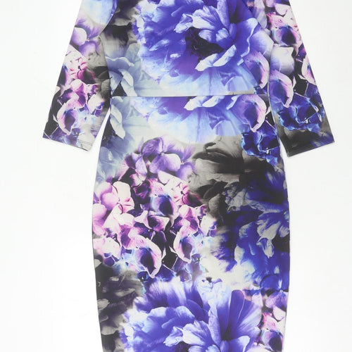 Myleene Klass Women’s Multicoloured Floral Bodycon Dress Size 10