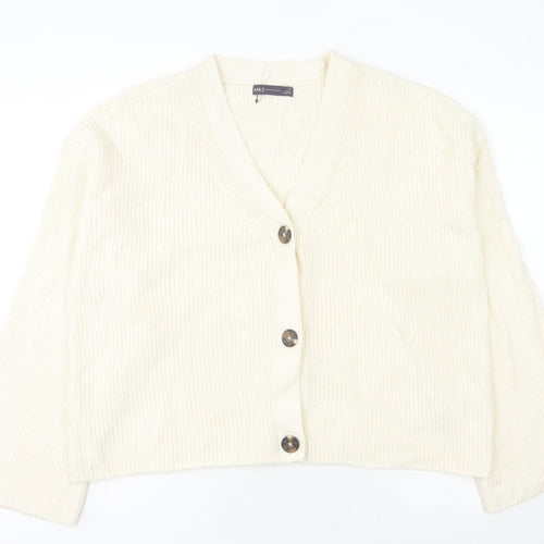 Marks and Spencer Women’s Ivory XL Cotton Chunky Cardigan