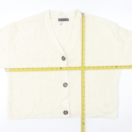 Marks and Spencer Women’s Ivory XL Cotton Chunky Cardigan