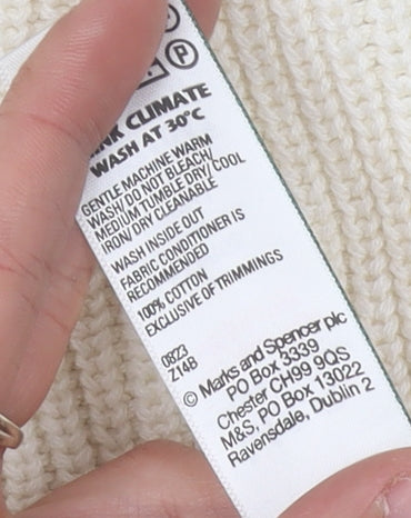 Marks and Spencer Women’s Ivory XL Cotton Chunky Cardigan