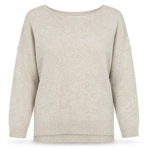 H&M Women’s Beige Angora Cotton Blend 3/4 Sleeve Pullover Jumper S