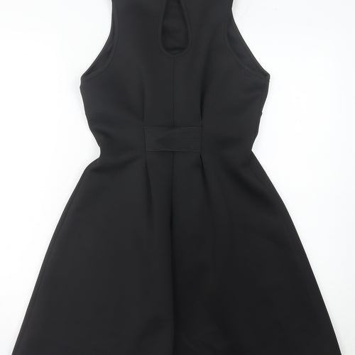River Island Women’s Black Size 10 A-Line High Neck Sleeveless Dress