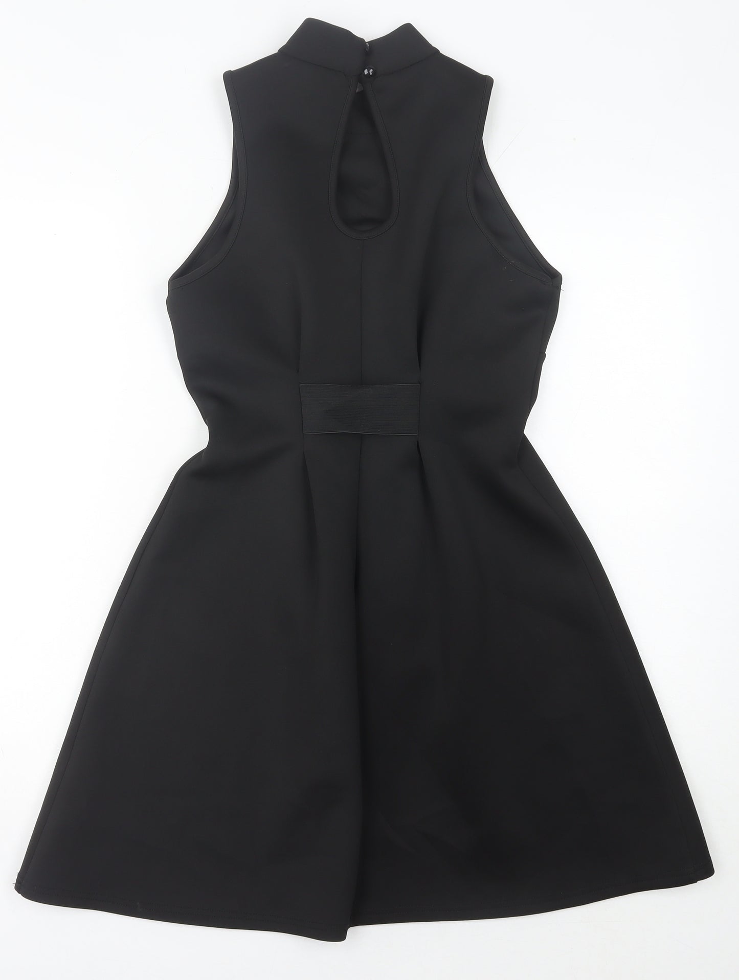 River Island Women’s Black Size 10 A-Line High Neck Sleeveless Dress