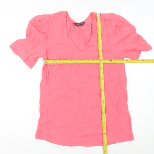 Marks and Spencer Women’s Pink Viscose Puff Sleeve Blouse Size 6