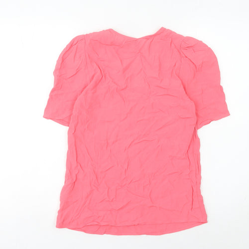 Marks and Spencer Women’s Pink Viscose Puff Sleeve Blouse Size 6