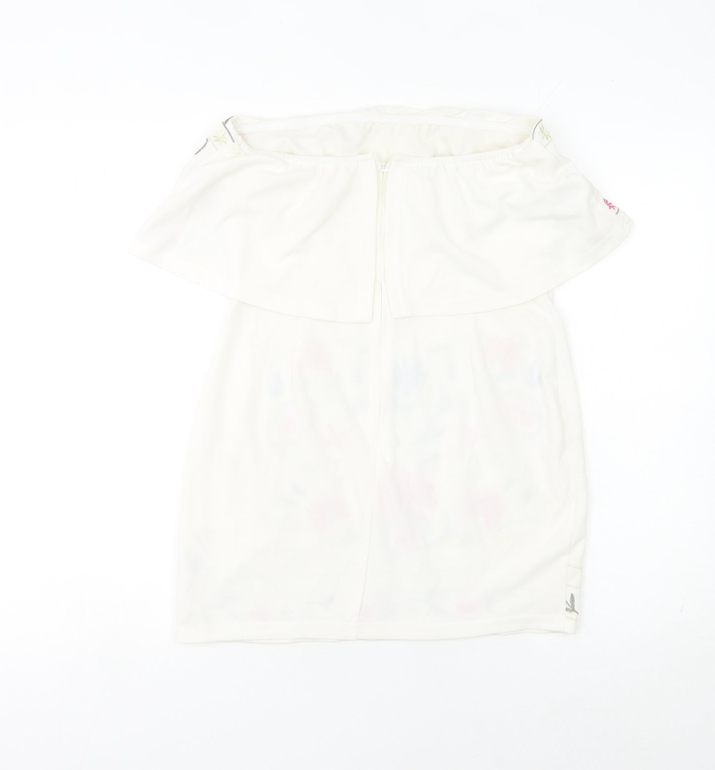Parisian Women’s White Floral Embroidered Bodycon Dress Size 10