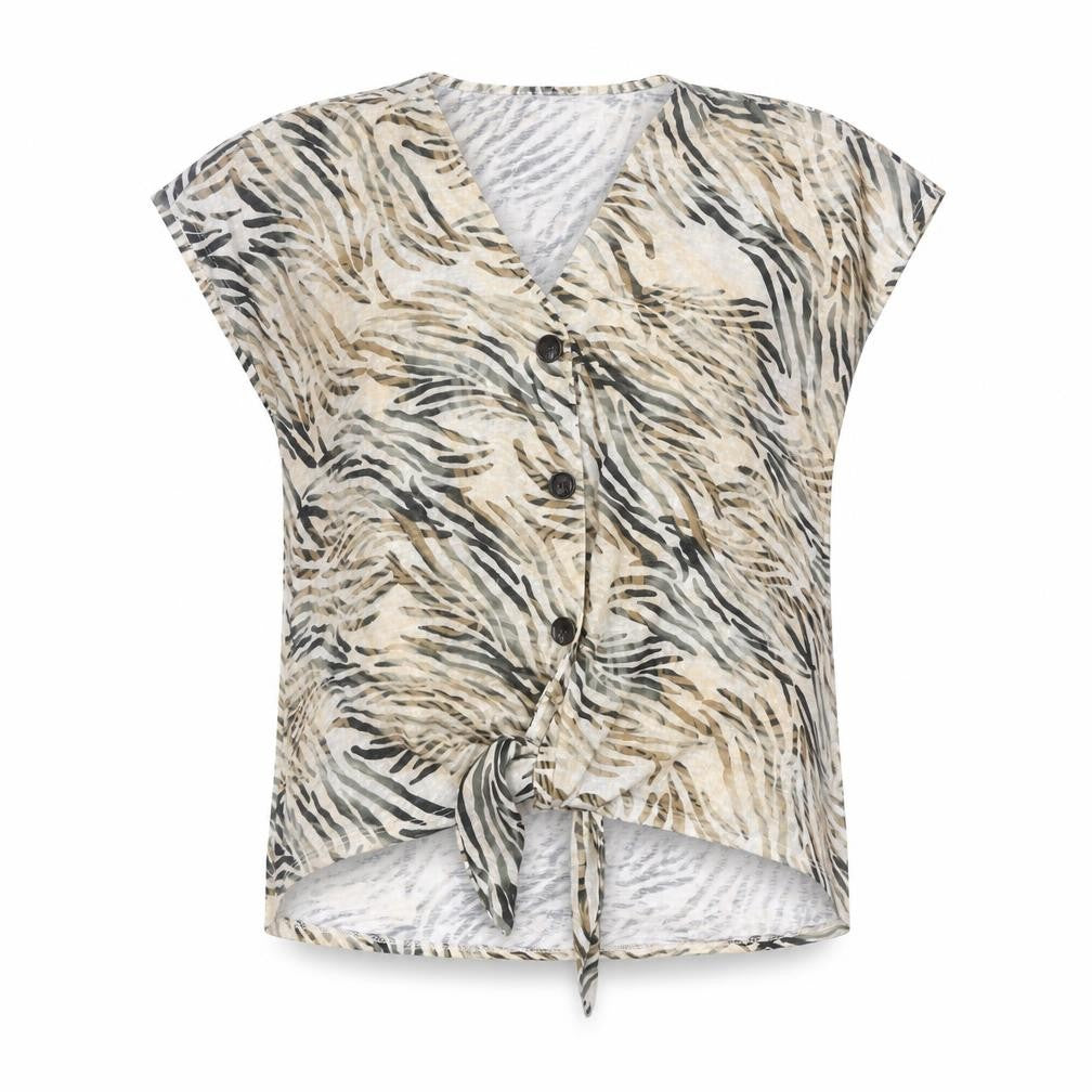 Front view of Wallis Women’s Multicoloured Animal Print M Tunic Blouse