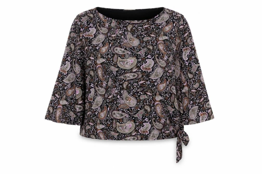 Front view of Bonmarché Women’s Multicoloured Paisley Tunic Blouse, size L