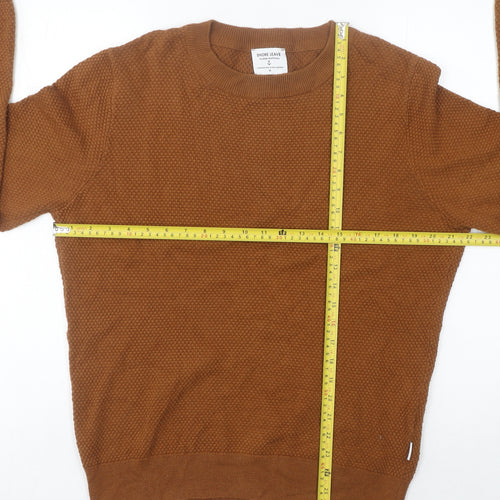 Shore Leave Men’s Brown Knit Crew Neck Pullover Jumper M Regular Fit