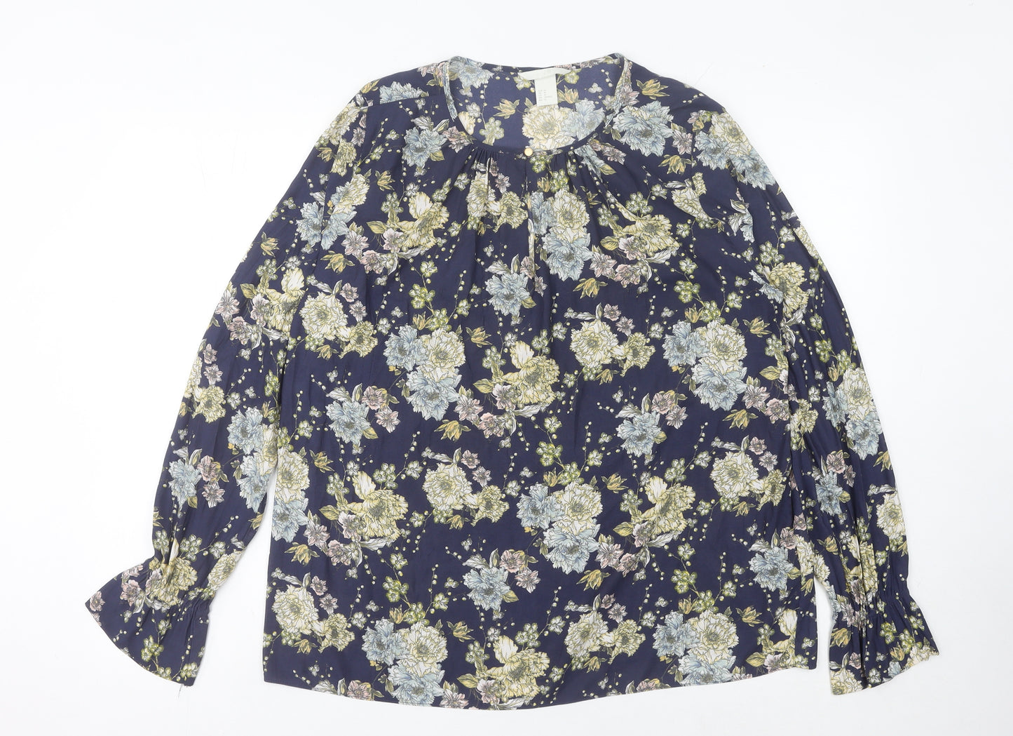 H&M Women’s Multicoloured Floral Tunic Blouse Size 12