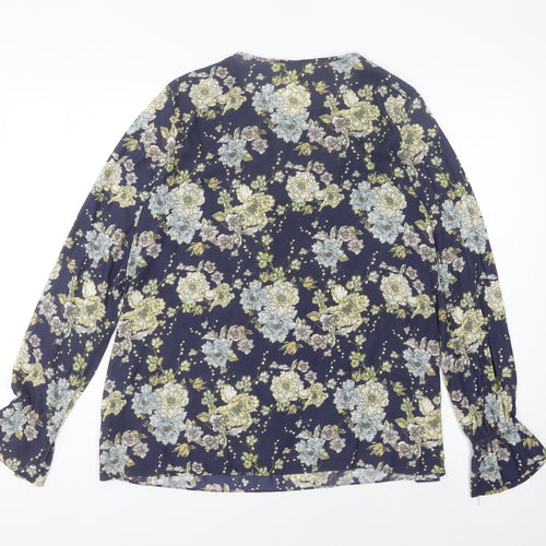 H&M Women’s Multicoloured Floral Tunic Blouse Size 12