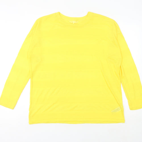 Next Women’s Yellow Crew Neck Long Sleeve Pullover Jumper Size 14