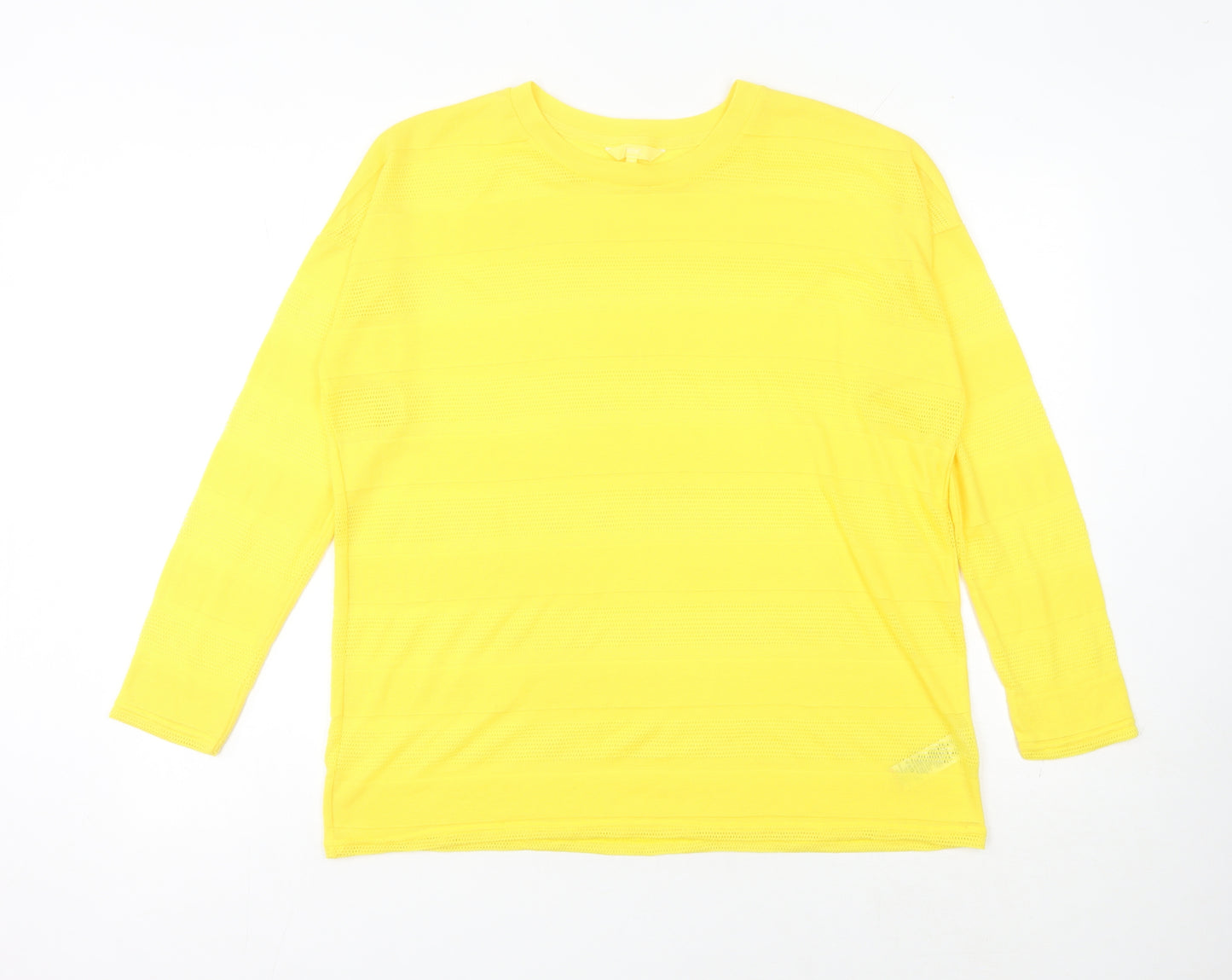 Next Women’s Yellow Crew Neck Long Sleeve Pullover Jumper Size 14