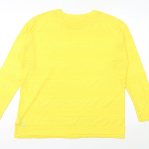 Next Women’s Yellow Crew Neck Long Sleeve Pullover Jumper Size 14