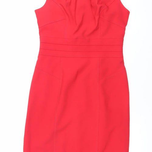 Look Combinations Women’s Red Sheath Knee Dress Size 10