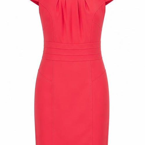 Look Combinations Women’s Red Sheath Knee Dress Size 10