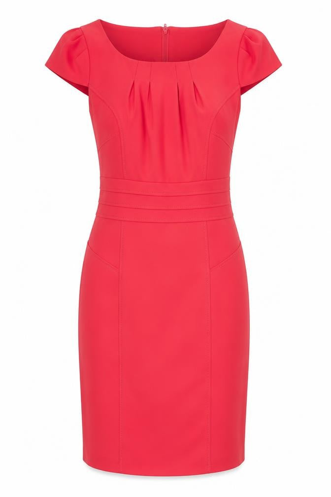 Look Combinations Women’s Red Sheath Knee Dress Size 10