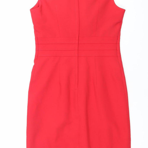 Look Combinations Women’s Red Sheath Knee Dress Size 10