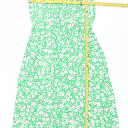 Papaya Women’s Green Floral Midi Bodycon Dress Size 16 Sleeveless