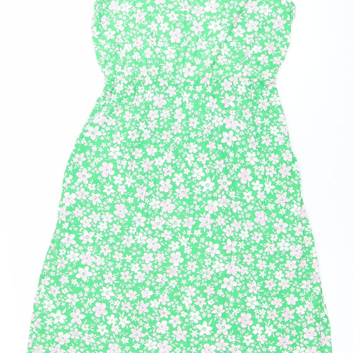 Papaya Women’s Green Floral Midi Bodycon Dress Size 16 Sleeveless