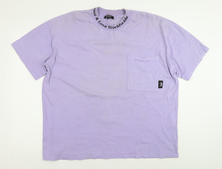 MAN Skate Men’s Purple Cotton Crew Neck Short Sleeve T-Shirt M