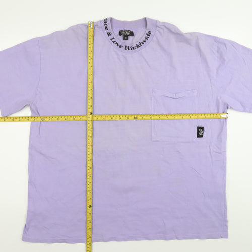 MAN Skate Men’s Purple Cotton Crew Neck Short Sleeve T-Shirt M
