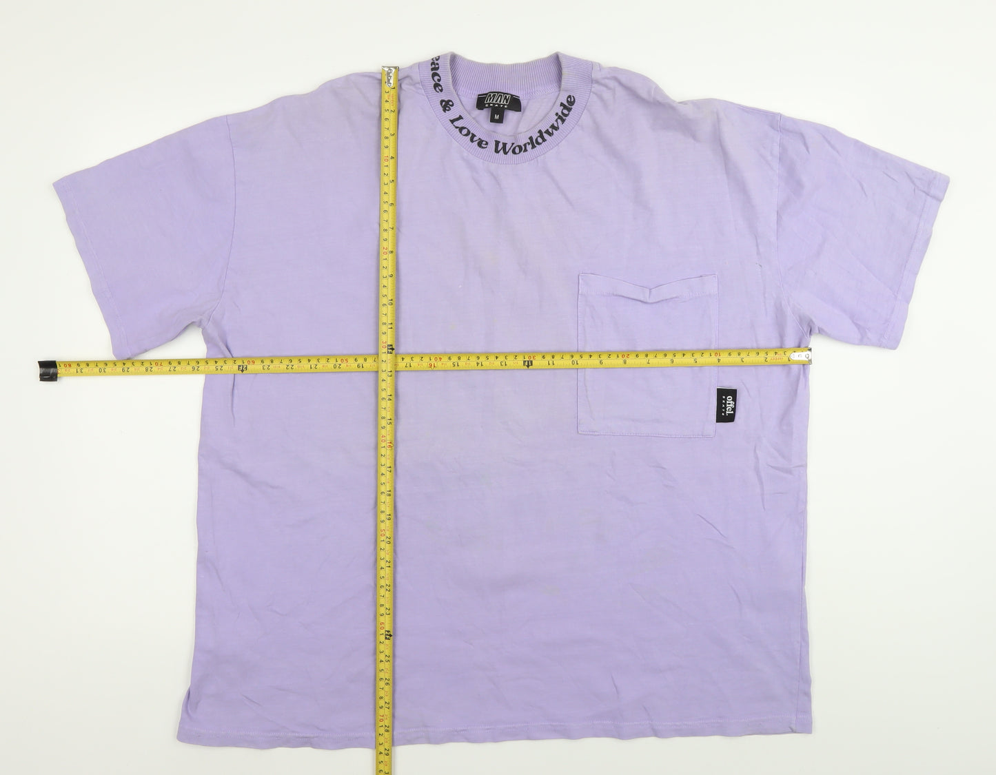 MAN Skate Men’s Purple Cotton Crew Neck Short Sleeve T-Shirt M