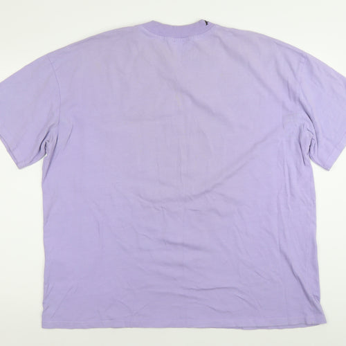 MAN Skate Men’s Purple Cotton Crew Neck Short Sleeve T-Shirt M