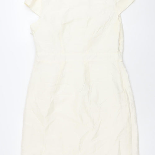 Boden Women Ivory Size 12 Sheath Knee Length Party Dress