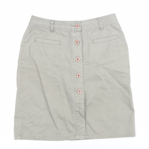 Autograph Women's Beige Cotton Knee Length Pencil Skirt Size 10