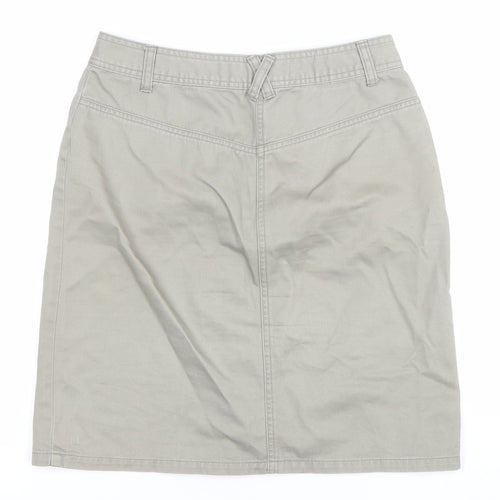 Autograph Women's Beige Cotton Knee Length Pencil Skirt Size 10