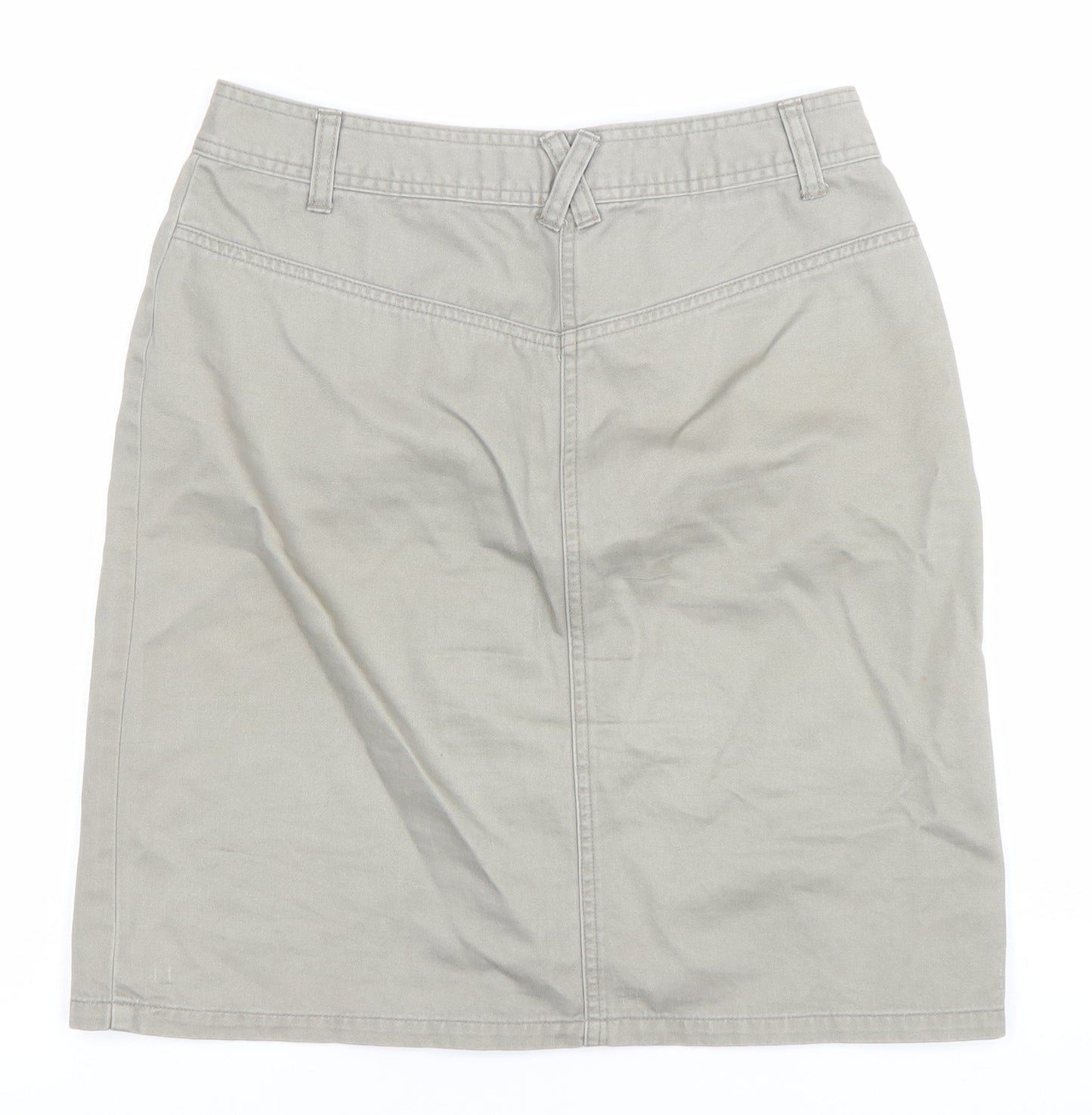 Autograph Women's Beige Cotton Knee Length Pencil Skirt Size 10