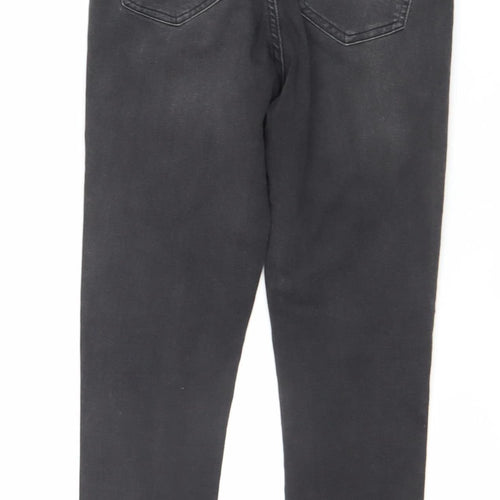 F&F Women's Black Skinny Jeans UK 10 Regular Fit Distressed Denim