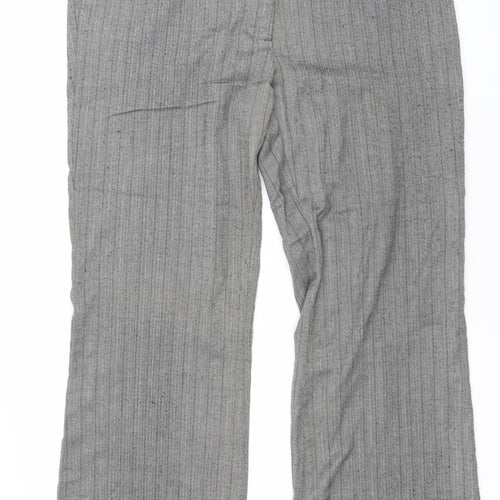 New Look Women’s Grey Pinstripe Straight Leg Trousers Size 16 Workwear