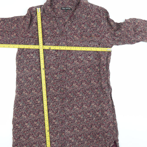 Next Petite Women's Multicoloured Floral Tunic Shirt Size 12 Viscose