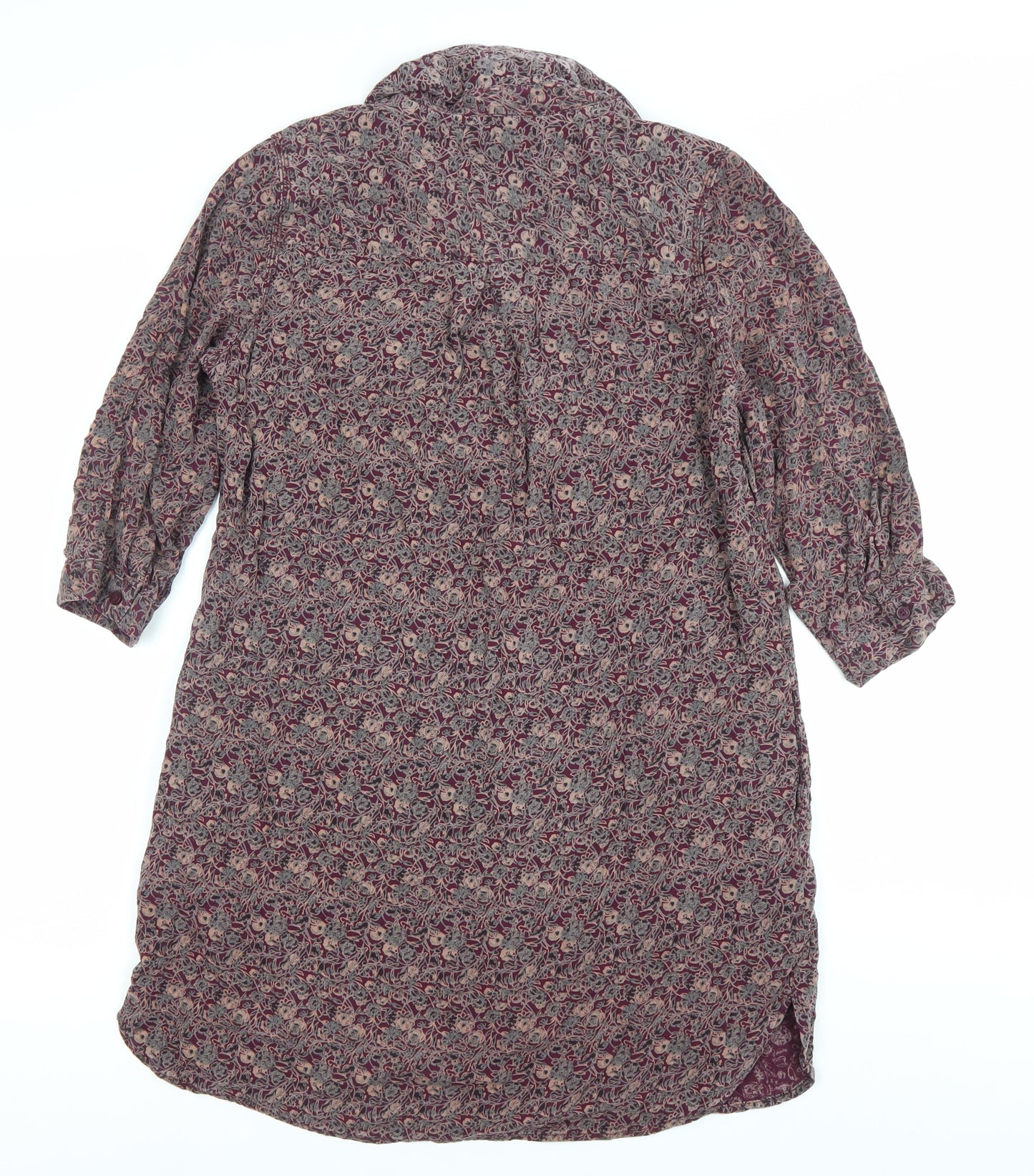 Next Petite Women's Multicoloured Floral Tunic Shirt Size 12 Viscose