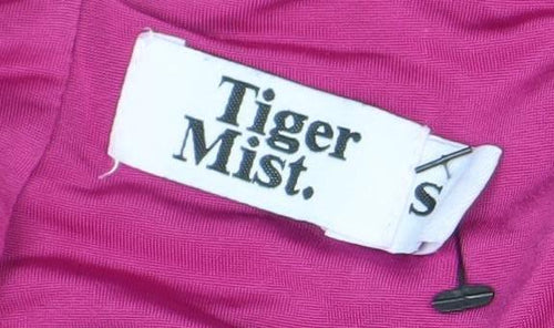 Tiger Mist Women's Pink S Bodycon Ruched Sleeveless Party Dress