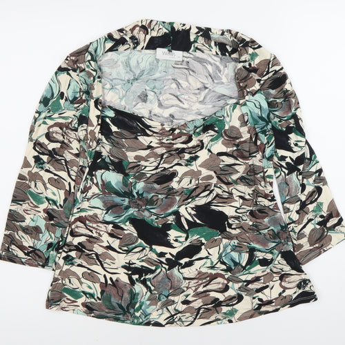 Wallis Petite Womens Multicoloured Floral Blouse Size 16 Viscose