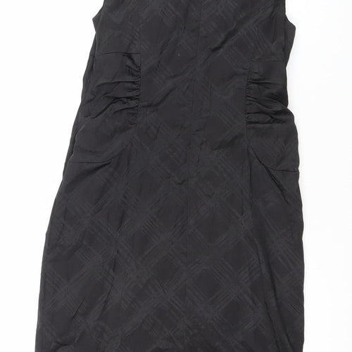 R&M Richards Women's Black Size 10 Sheath Knee Length Party Dress