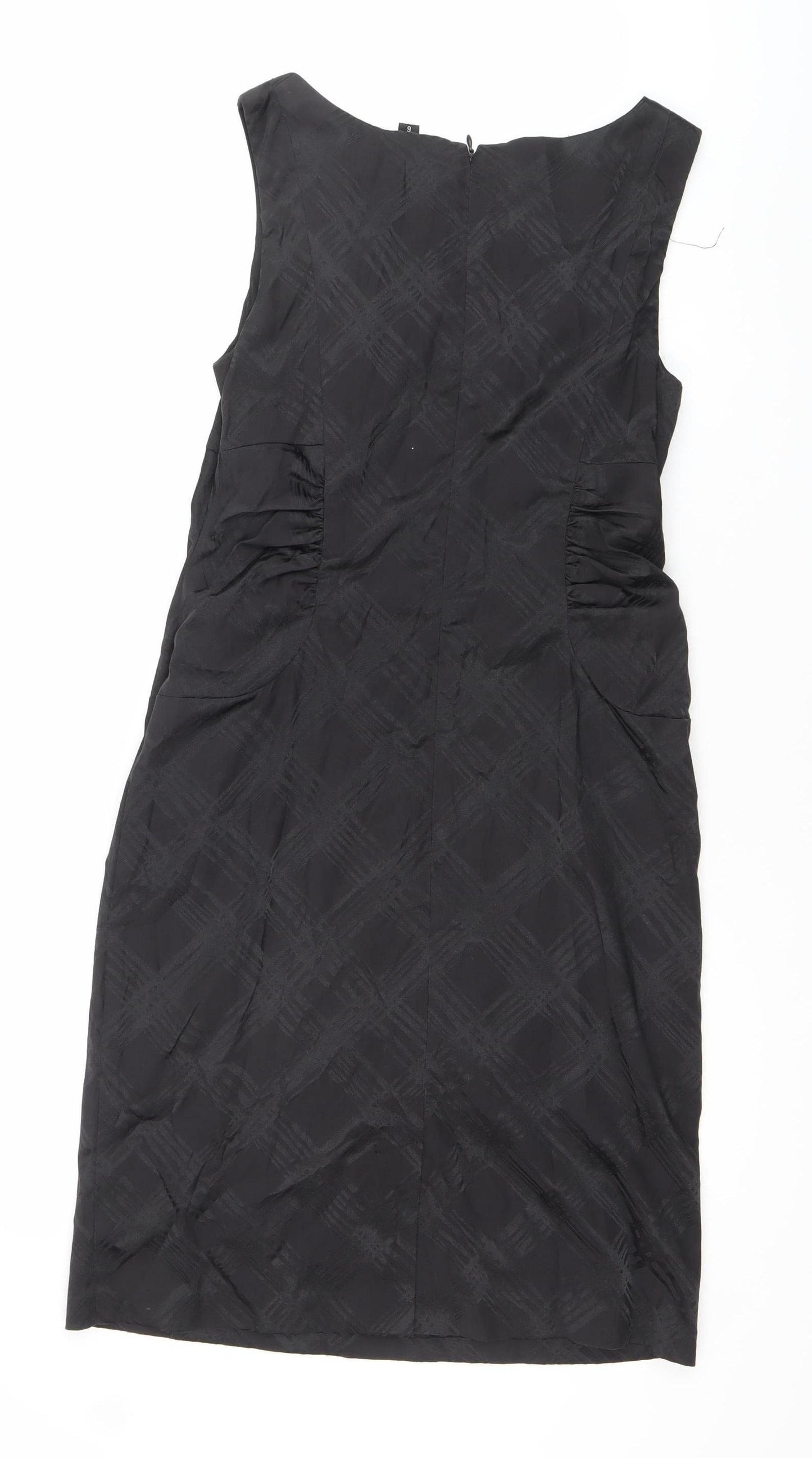 R&M Richards Women's Black Size 10 Sheath Knee Length Party Dress