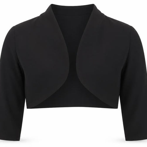 Ronni Nicole Women’s Black Size 20 Cropped Long Sleeve Blouse