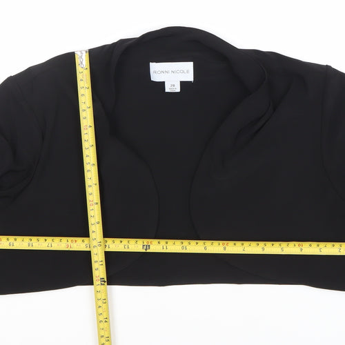 Ronni Nicole Women’s Black Size 20 Cropped Long Sleeve Blouse
