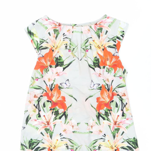 Billie & Blossom Women’s Multicoloured Floral Chiffon Blouse UK 10