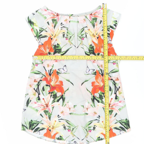 Billie & Blossom Women’s Multicoloured Floral Chiffon Blouse UK 10
