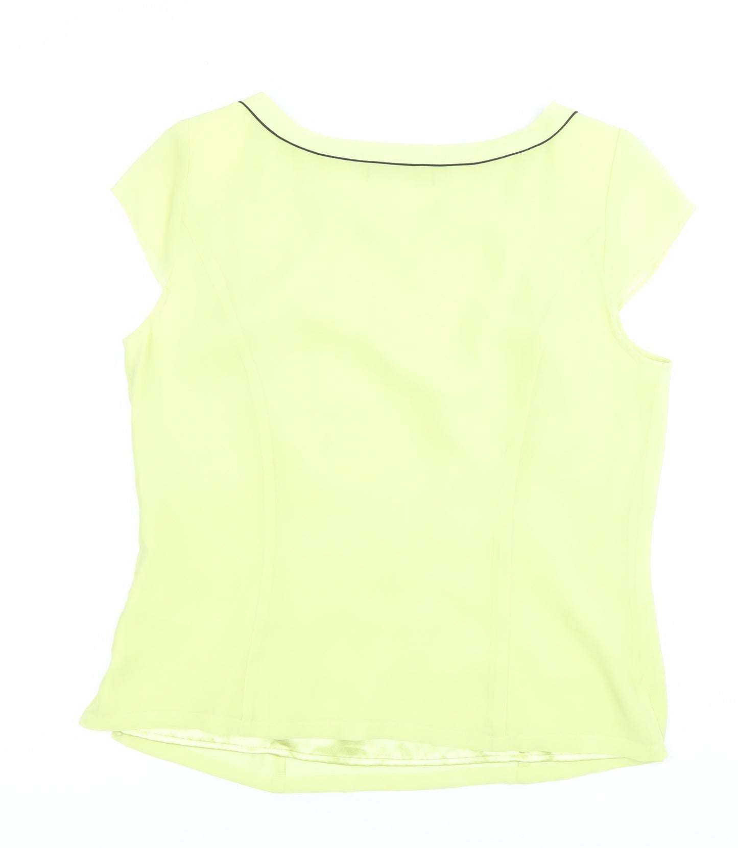 Jacques Vert Women’s Yellow Floral Embroidered Blouse Size 12